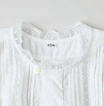 45R Khadi Lace Tuck Smock Blouse