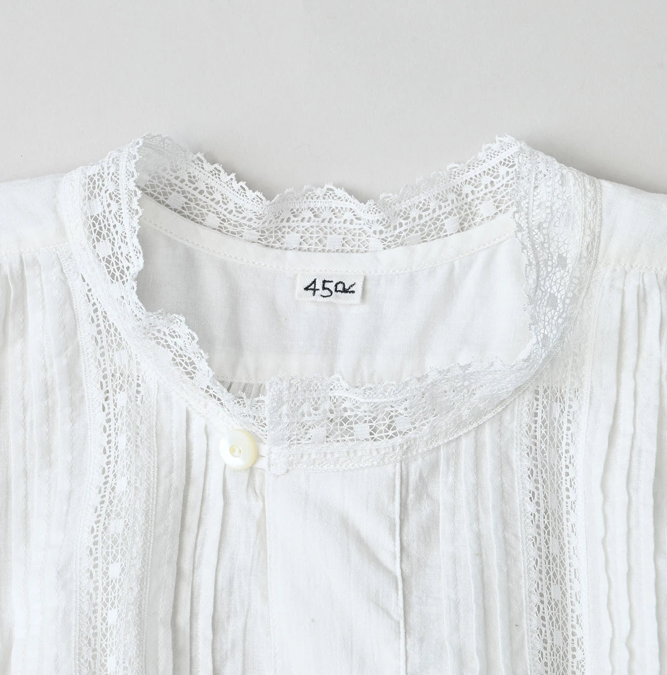 45R Khadi Lace Tuck Smock Blouse - Image 12