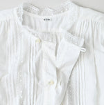 45R Khadi Lace Tuck Smock Blouse