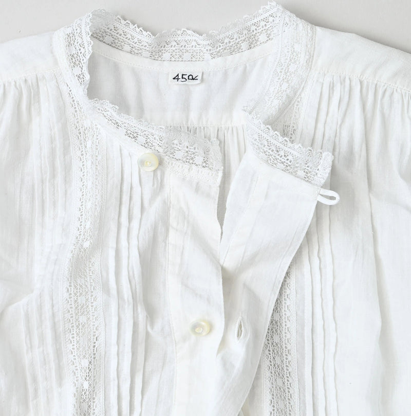 45R Khadi Lace Tuck Smock Blouse - Image 13