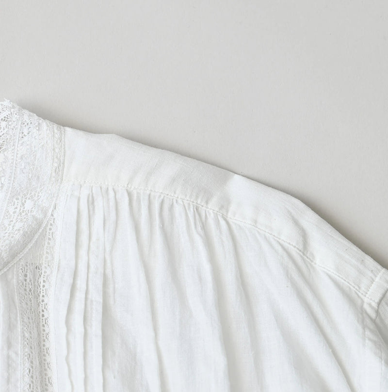 45R Khadi Lace Tuck Smock Blouse - Image 16