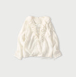 45R Feather Khadi Silk Frill de T-shirt