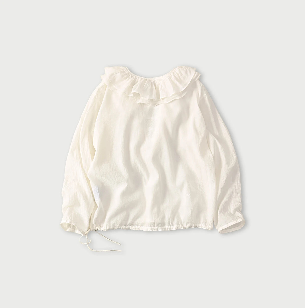 45R Feather Khadi Silk Frill de T-shirt