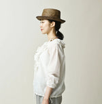 45R Feather Khadi Silk Frill de T-shirt