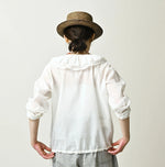 45R Feather Khadi Silk Frill de T-shirt