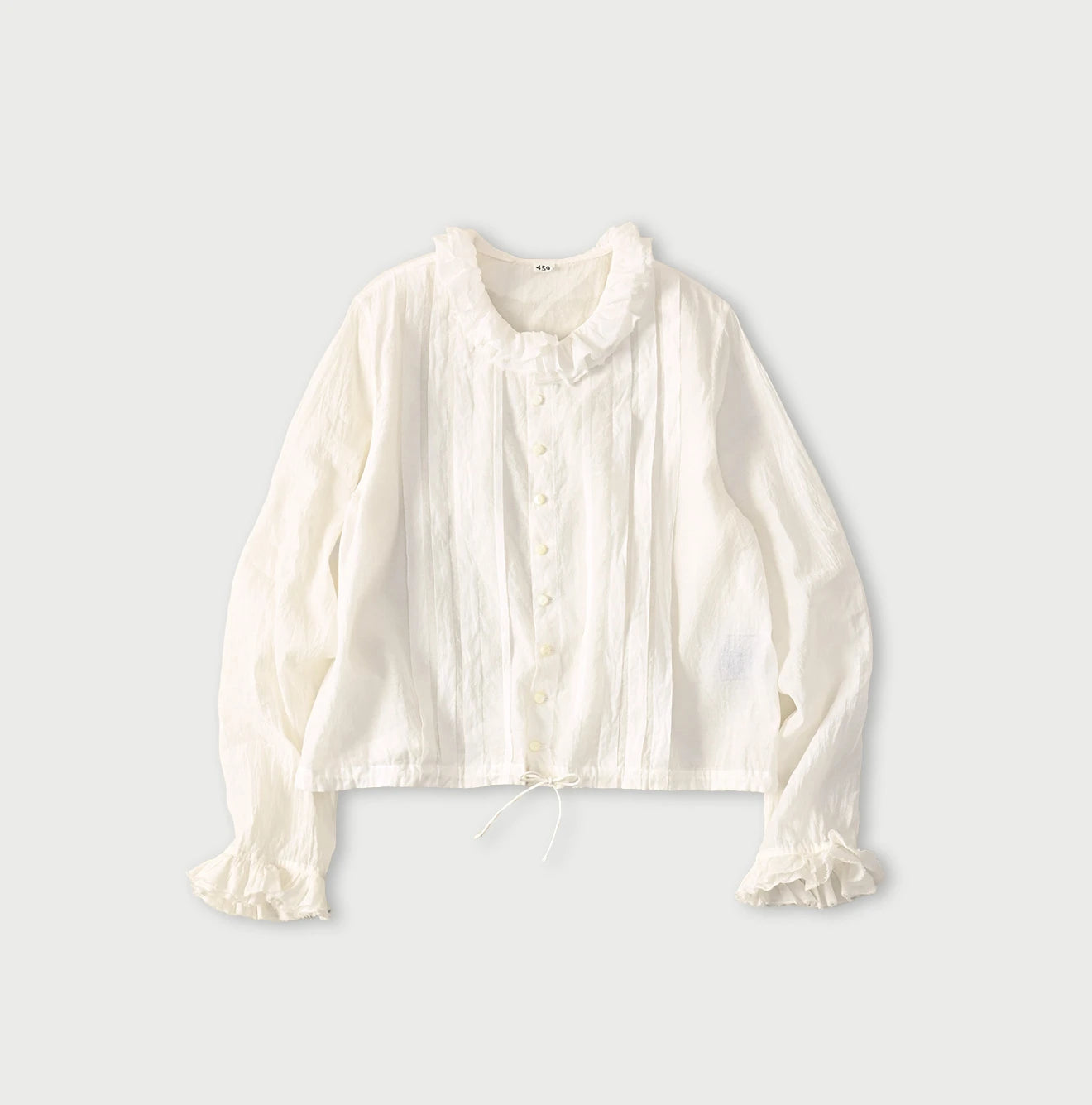 45R Feather Khadi Silk Talula Blouse - Image 1