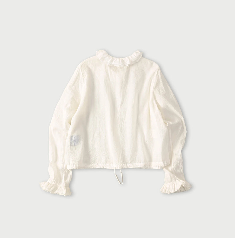 45R Feather Khadi Silk Talula Blouse - Image 12
