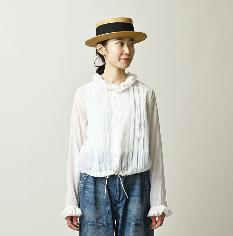 45R Feather Khadi Silk Talula Blouse - Image 3