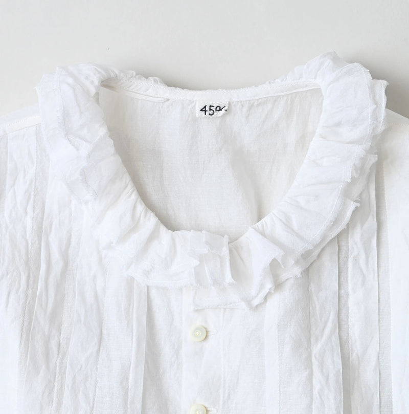 45R Feather Khadi Silk Talula Blouse - Image 13