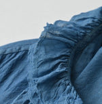 45R Ai Indigo Feather Khadi Silk Talula Blouse