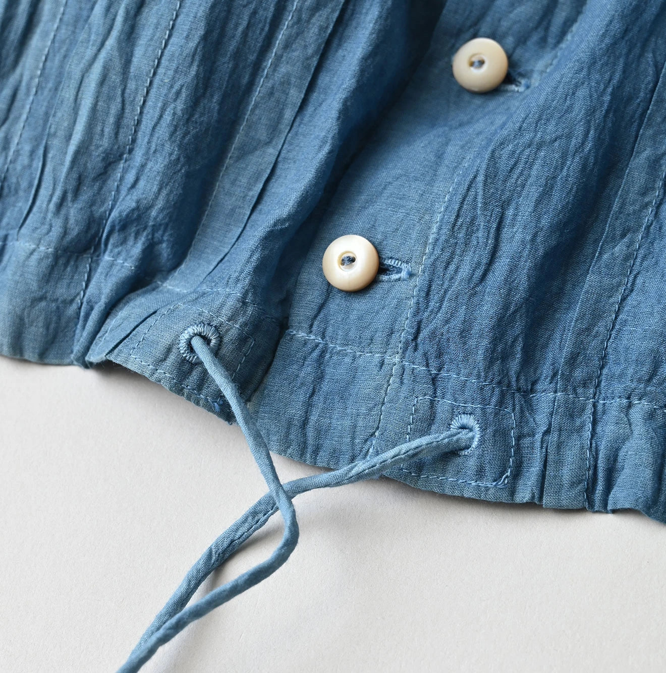 45R Ai Indigo Feather Khadi Silk Talula Blouse - Image 17