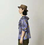 45R Saffron Block Print Frill de T-shirt