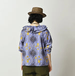 45R Saffron Block Print Frill de T-shirt