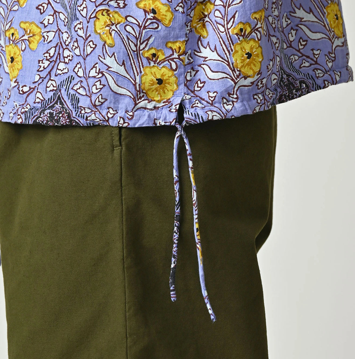 45R Saffron Block Print Frill de T-shirt