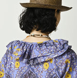 45R Saffron Block Print Frill de T-shirt