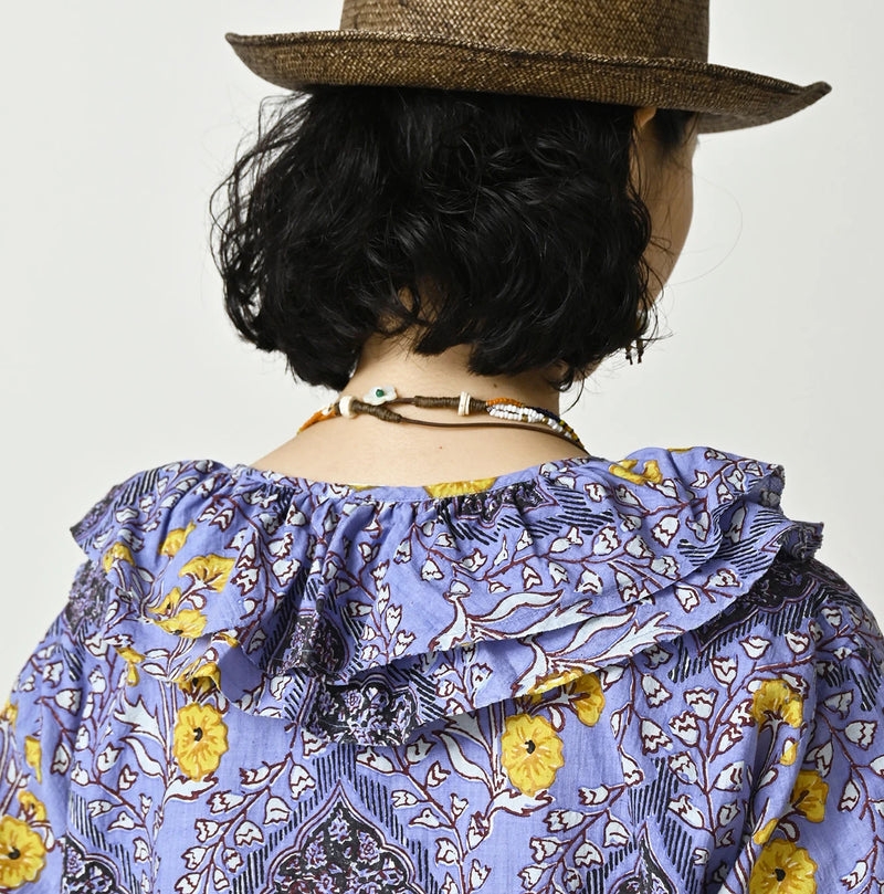 45R Saffron Block Print Frill de T-shirt - Image 9
