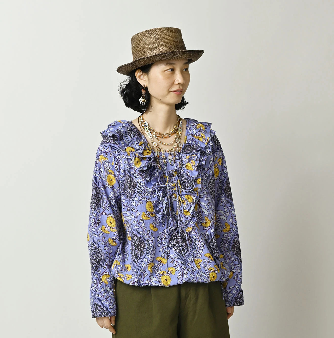 45R Saffron Block Print Frill de T-shirt - Image 11