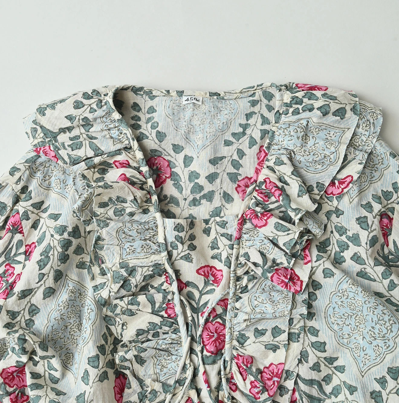 45R Saffron Block Print Frill de T-shirt - Image 16