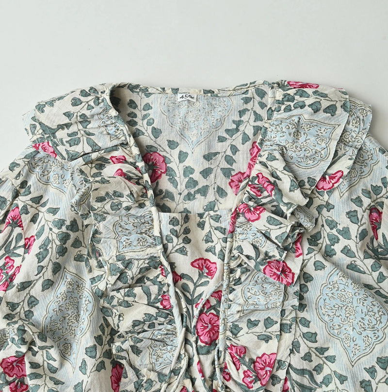 45R Saffron Block Print Frill de T-shirt - Image 16
