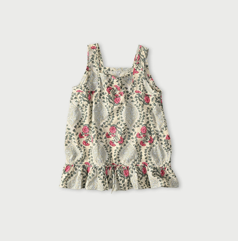 45R Saffron Block Print de Sleeveless Top - Image 1