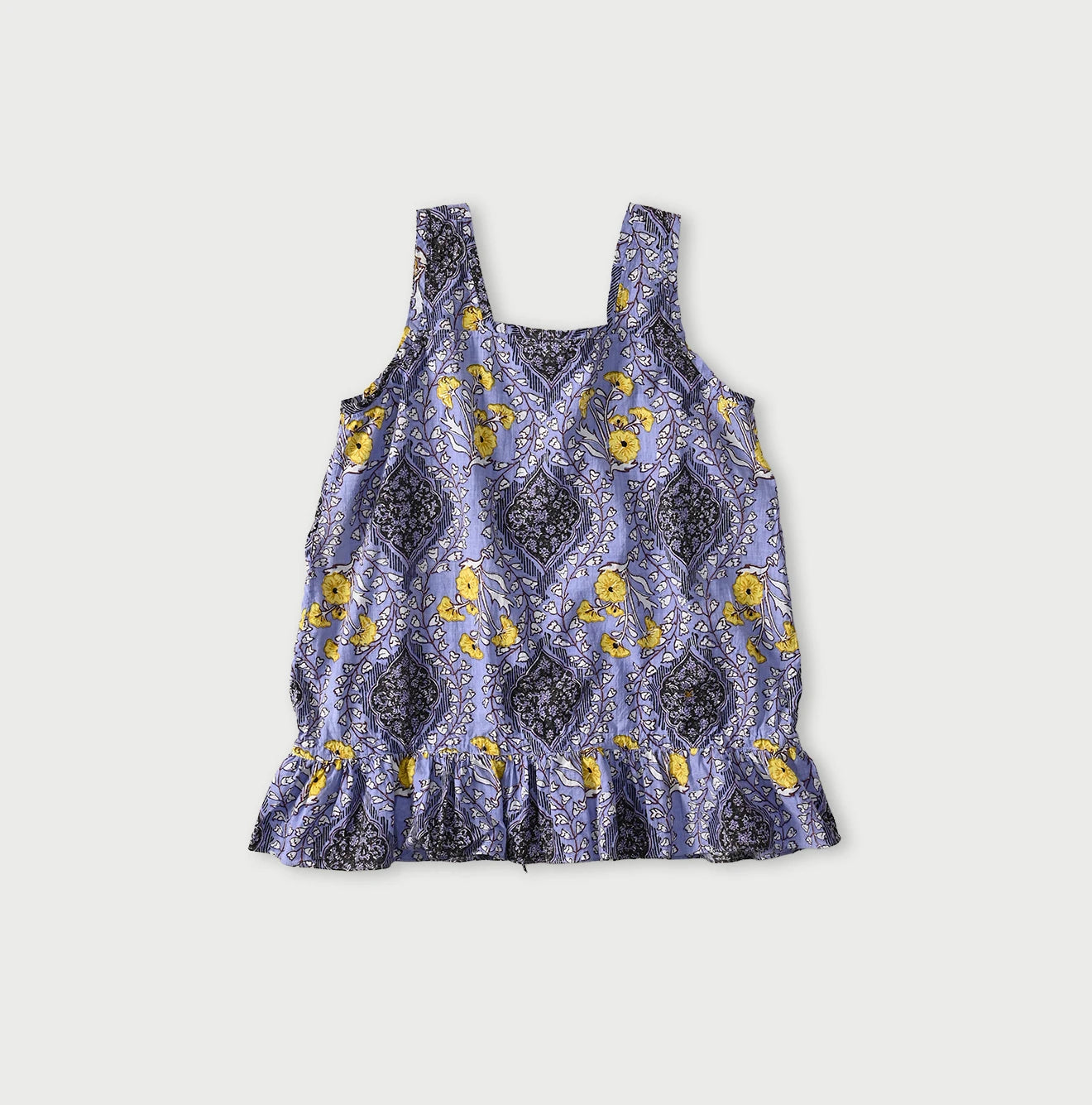 45R Saffron Block Print de Sleeveless Top - Image 13