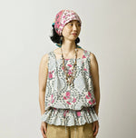 45R Saffron Block Print de Sleeveless Top