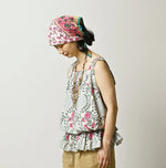 45R Saffron Block Print de Sleeveless Top