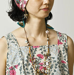 45R Saffron Block Print de Sleeveless Top