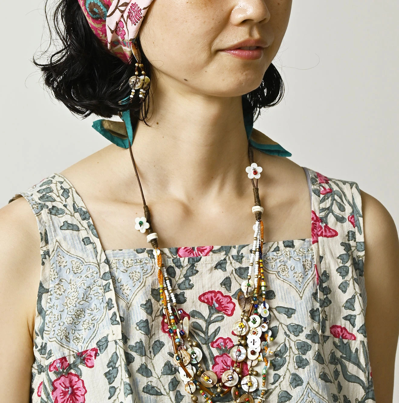 45R Saffron Block Print de Sleeveless Top - Image 8