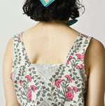 45R Saffron Block Print de Sleeveless Top