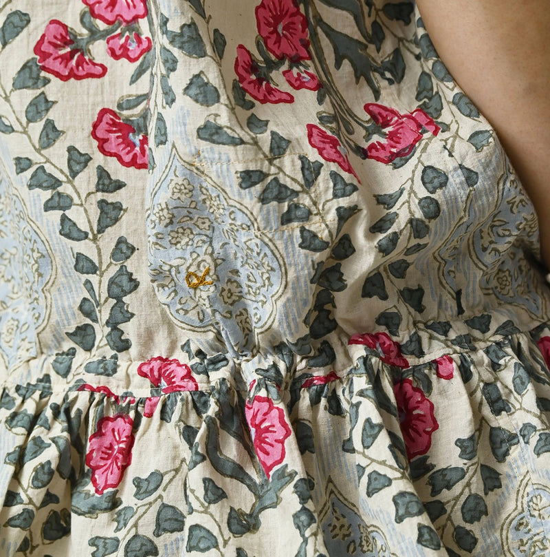 45R Saffron Block Print de Sleeveless Top - Image 12