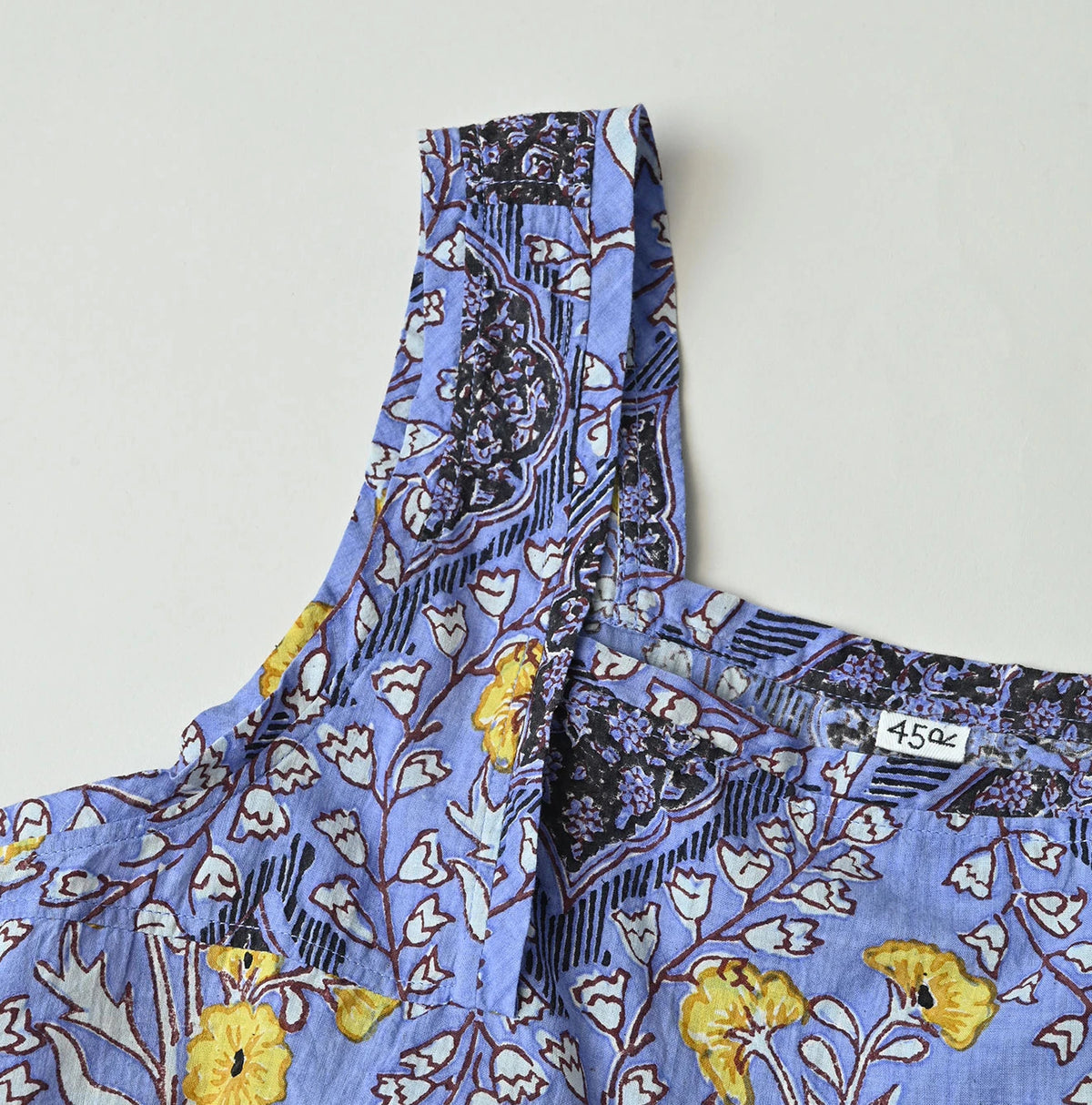 45R Saffron Block Print de Sleeveless Top