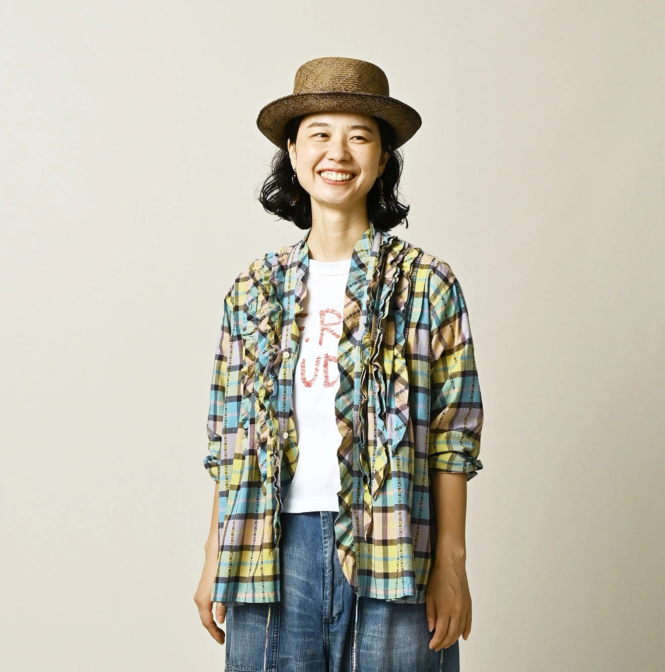 45R Khadi Dobby Frill Cachecoeur - Image 5
