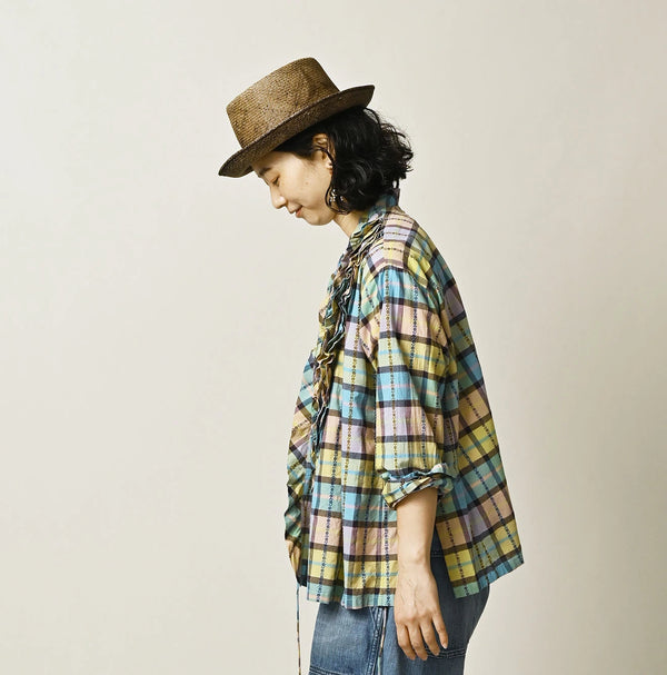 45R Khadi Dobby Frill Cachecoeur