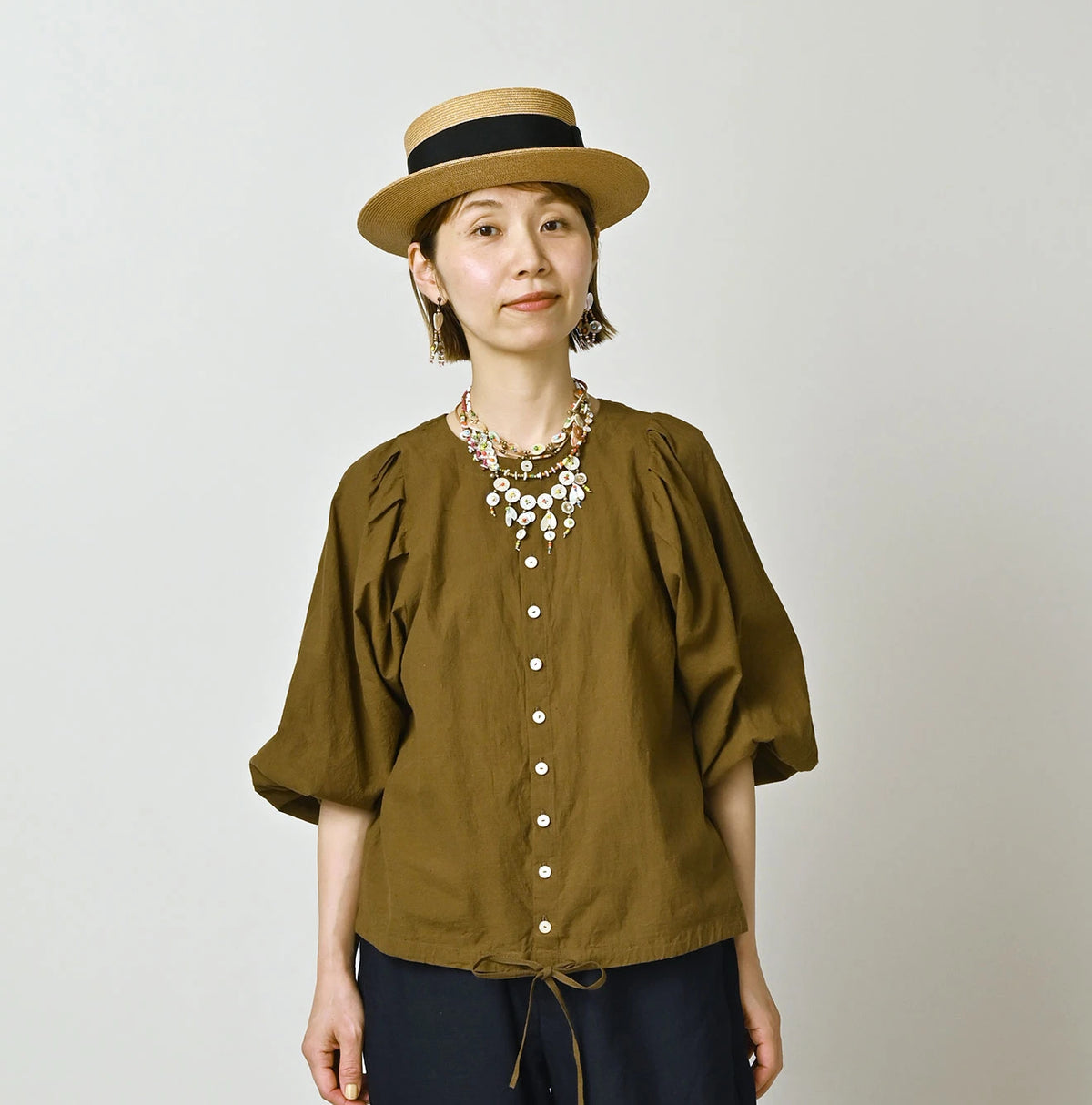 45R Nuts Khadi Puff Sleeve Blouse