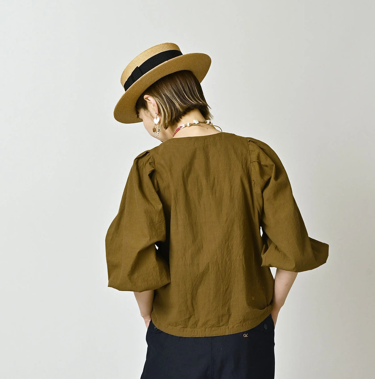 45R Nuts Khadi Puff Sleeve Blouse