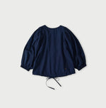 45R Ai Indigo Khadi Puff Sleeve Blouse
