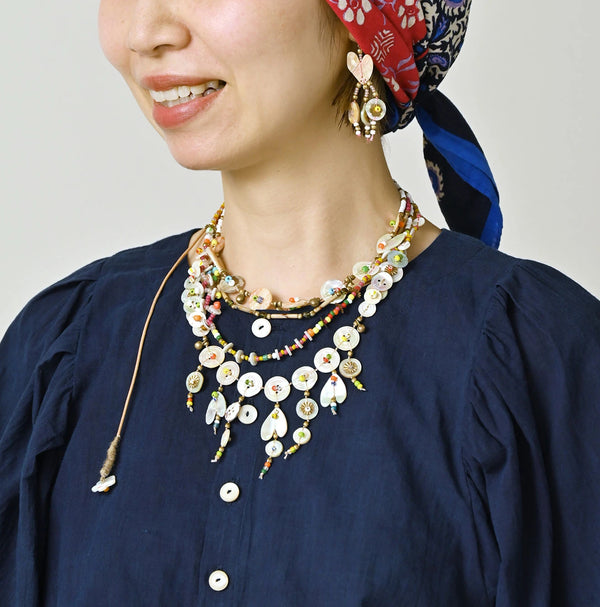 45R Ai Indigo Khadi Puff Sleeve Blouse