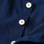 45R Ai Indigo Khadi Puff Sleeve Blouse