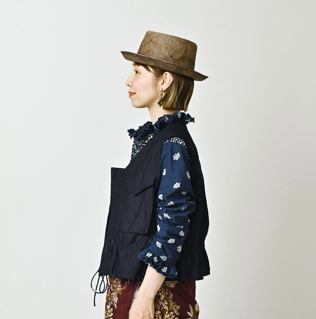 45R Indigo Light Back Sateen Poshu Vest - Image 4