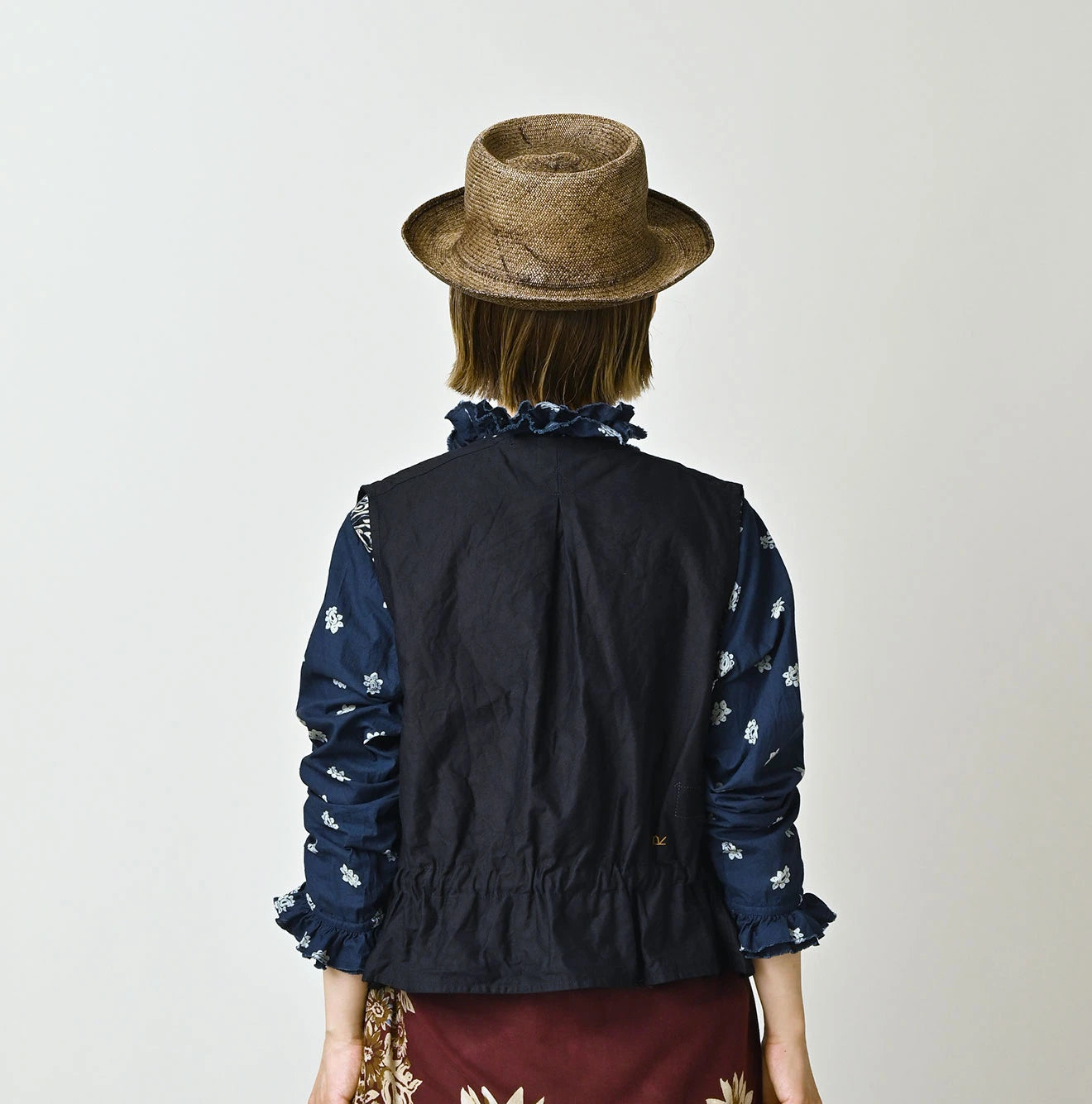 45R Indigo Light Back Sateen Poshu Vest - Image 5