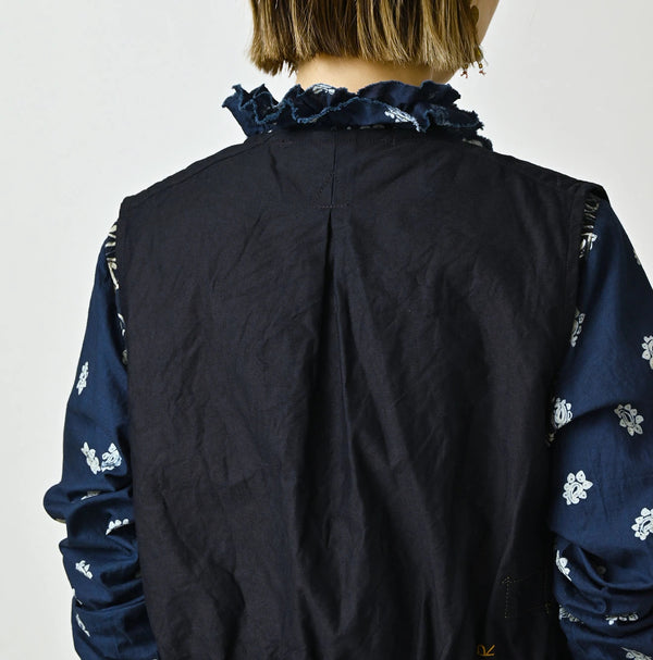 45R Indigo Light Back Sateen Poshu Vest