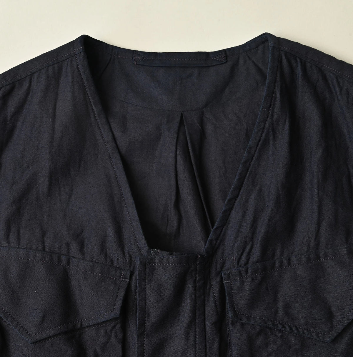 45R Indigo Light Back Sateen Poshu Vest