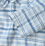 45R Ai Indigo Feather Khadi Silk Check Frill de T-shirt