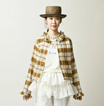 45R Feather Khadi Silk Check Talula Blouse