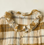 45R Feather Khadi Silk Check Talula Blouse