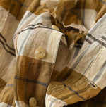 45R Feather Khadi Silk Check Talula Blouse