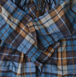 45R Ai Indigo Check Khadi Dobby Frill Cachecoeur