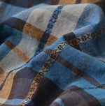 45R Ai Indigo Check Khadi Dobby Frill Cachecoeur