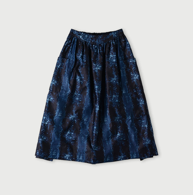 45R Indigo Chandelier Flower Apron Skirt